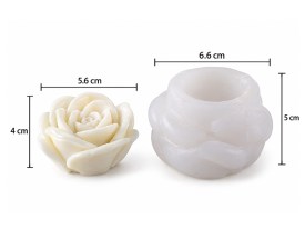 Molde silicona rosa 3D grande